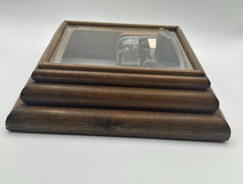 Square wood glass - wood, display
