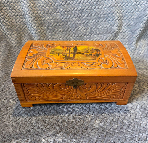 Vintage folk art carved - art,