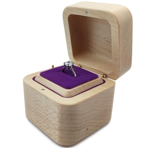 Wooden musical ring box - wooden,