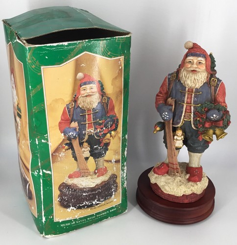 Musical santa with wooden - wooden, base