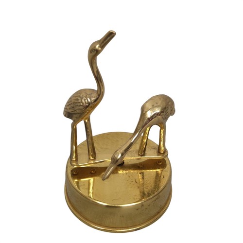 Vintage brass crane - vintage,